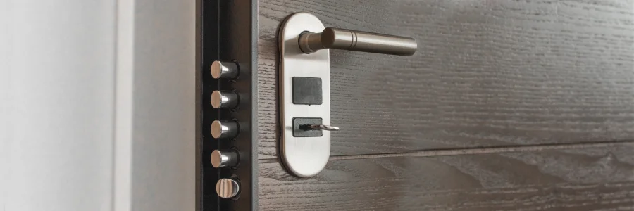 A Mortise Lock, very good for privacy and safety