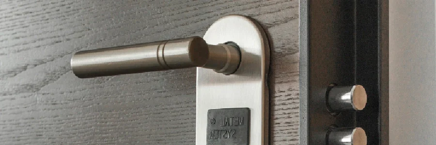 A door with a new lock