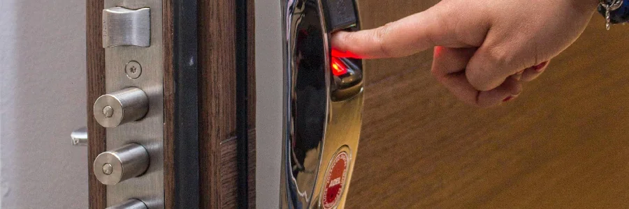 Smart lock with a fingerprint scanner
