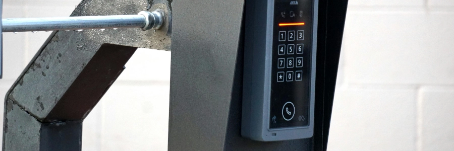 close-up of intercom